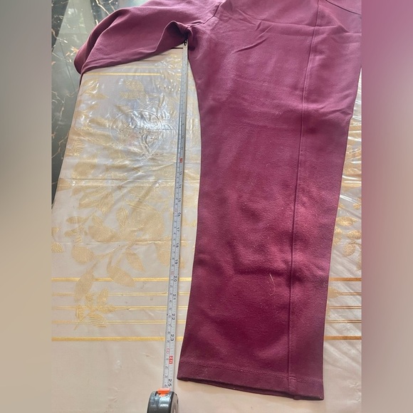 Ellen Tracy Stretch Leggings Burgundy Size XXL - Picture 4 of 7